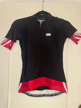 Louis Garneau Women's Black & Red Cycling Jersey Size M